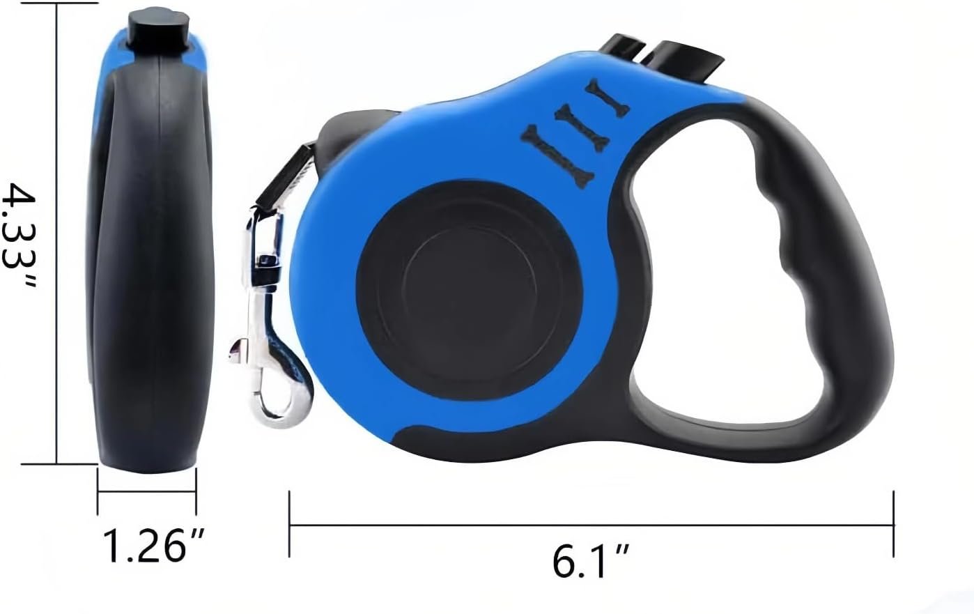 Retractable Dog Leash, 16.5 feet Pet Lead with Anti-Slip Handle, Durable Training Leash for Small Medium Dogs Cats, Red and Blue (Red) - Image 2