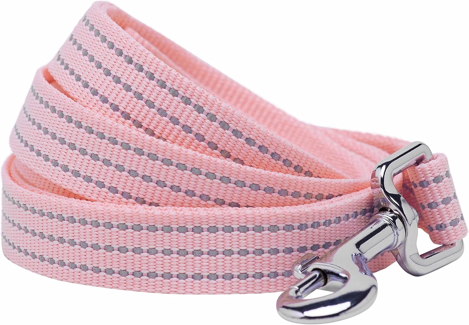 Reflective Dog Leash, Candy Pink, 4 ft x 1", Large, Leashes for Dogs